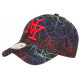 Casquette Enfant Rouge et Bleue Fashion Spider NY Baseball de 7 à 12 ans Casquette Enfant Hip Hop Honour