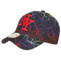 Casquette Enfant Rouge et Bleue Fashion Spider NY Baseball de 7 à 12 ans Casquette Enfant Hip Hop Honour