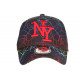 Casquette Enfant Rouge et Bleue Fashion Spider NY Baseball de 7 à 12 ans Casquette Enfant Hip Hop Honour