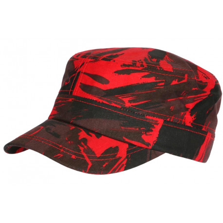 Casquette Militaire Rouge Camouflage Armée en Coton Clyff CASQUETTES Léon montane