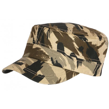 Casquette Militaire Marron Camouflage Armée en Coton Clyff CASQUETTES Léon montane