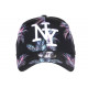 Casquette NY Noire et Rose Palmier Tropicale Sunrise Baseball CASQUETTES Hip Hop Honour