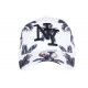 Casquette Enfant Blanche et Noire Tropicale Palmiers NY Baseball Sunrise 7 a 12 ans Casquette Enfant Hip Hop Honour