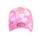 Casquette NY Rose et Orange Palmiers Tropicale Sunrise Baseball CASQUETTES Hip Hop Honour