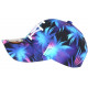 Casquette NY Bleue et Violette Palmiers Tropicale Sunrise Baseball CASQUETTES Hip Hop Honour