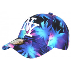 Casquette Enfant Bleue et Violette Palmiers NY Baseball Sunrise 7 a 12 ans Casquette Enfant Hip Hop Honour