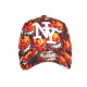 Casquette Enfant Orange et Noire Diablotins Fire NY de 7 a 11 ans Casquette Enfant Hip Hop Honour