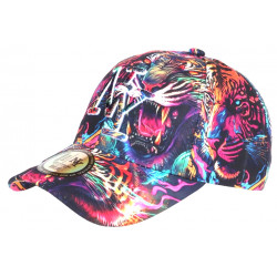 Casquette NY Tigre Orange et Violette Print Original Baseball Wild CASQUETTES Hip Hop Honour