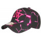 Casquette NY Rose et Noire Streetwear Originale Baseball Badyx CASQUETTES Hip Hop Honour