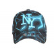 Casquette Enfant Bleue et Noire Originale Badyx NY Baseball de 7 à 12 ans Casquette Enfant Hip Hop Honour