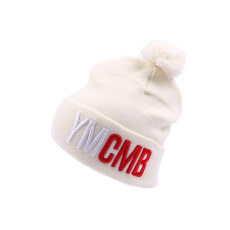 Bonnet YMCMB blanc avec pompon ANCIENNES COLLECTIONS divers