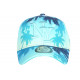 Casquette NY Bleu Turquoise Tropicale Print Palmiers Sunrise Baseball CASQUETTES Hip Hop Honour