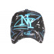 Casquette NY Bleue et Noire Look Fun Streetwear Baseball Larsy CASQUETTES Hip Hop Honour