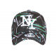 Casquette NY Verte et Noire Look Fun Streetwear Baseball Larsy CASQUETTES Hip Hop Honour