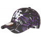 Casquette NY Violette et Noire Look Fun Streetwear Baseball Larsy CASQUETTES Hip Hop Honour