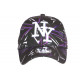 Casquette NY Violette et Noire Look Fun Streetwear Baseball Larsy CASQUETTES Hip Hop Honour