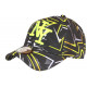 Casquette NY Jaune Fluo et Noire Print Streetwear Baseball Larsy CASQUETTES Hip Hop Honour