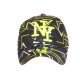 Casquette NY Jaune Fluo et Noire Print Streetwear Baseball Larsy CASQUETTES Hip Hop Honour