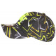 Casquette NY Jaune Fluo et Noire Print Streetwear Baseball Larsy CASQUETTES Hip Hop Honour