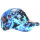 Casquette Tête de Mort Bleue Print Original NY Baseball Skull CASQUETTES Hip Hop Honour