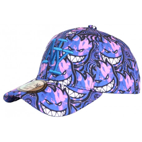 Casquette Enfant Rose et Violette Diablotins Fire NY de 7 a 11 ans Casquette Enfant Hip Hop Honour