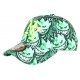 Casquette Enfant Verte Fluo Originale Diablotins Fire NY de 7 a 11 ans Casquette Enfant Hip Hop Honour