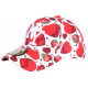 Casquette Enfant Rouge et Blanche Print Coeur Lovely NY de 7 a 12 ans Casquette Enfant Hip Hop Honour