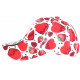 Casquette Enfant Rouge et Blanche Print Coeur Lovely NY de 7 a 12 ans Casquette Enfant Hip Hop Honour