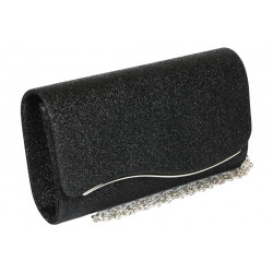 Pochette Femme Noire Brillante Mariage Soiree Jollia Pochette cérémonie Nyls Création