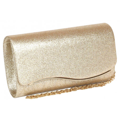 Pochette Femme Doree Gold Brillante Mariage Soiree Jollia Pochette cérémonie Nyls Création