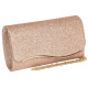 Pochette Femme Champagne Doree Brillante Mariage Soiree Jollia Pochette cérémonie Nyls Création