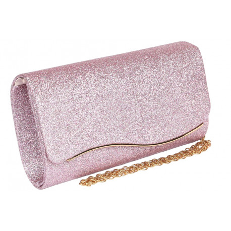 Pochette Femme Rose Brillante Mariage Soiree Jollia Pochette cérémonie Nyls Création