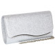 Pochette Femme Grise Argent Brillante Mariage Soiree Jollia Pochette cérémonie Nyls Création