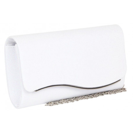 Pochette Femme Blanche Brillante Mariage Soiree Jollia Pochette cérémonie Nyls Création