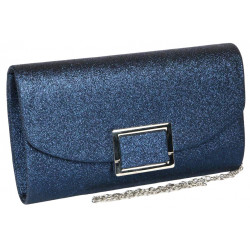 Grande Pochette Femme Bleue Brillante Mariage Soiree Jolya Pochette cérémonie Nyls Création