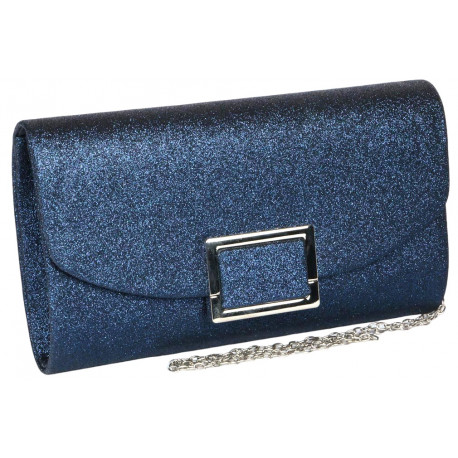 Grande Pochette Femme Bleue Brillante Mariage Soiree Jolya Pochette cérémonie Nyls Création