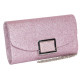 Grande Pochette Femme Rose Brillante Mariage Soiree Jolya Pochette cérémonie Nyls Création