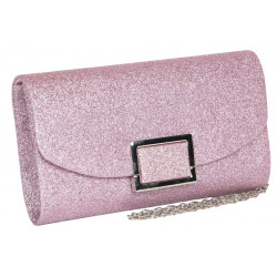 Grande Pochette Femme Rose Brillante Mariage Soiree Jolya Pochette cérémonie Nyls Création