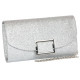 Grande Pochette Femme Grise Argent Sac Soiree Mariage Jolya Pochette cérémonie Nyls Création