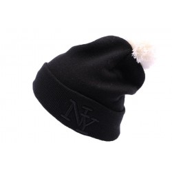 Bonnet NY Noir avec pompon ANCIENNES COLLECTIONS divers