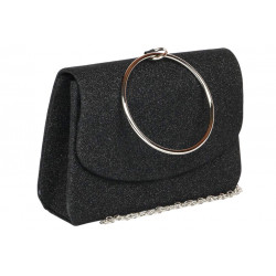 Sac de soiree Noir Brillant Pochette femme Soiree Mariage Botya Pochette cérémonie Nyls Création