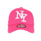 Casquette Enfant Rose et Blanche NY Baseball Wazzy de 7 à 11 ans Casquette Enfant Hip Hop Honour