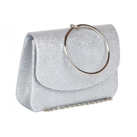 Sac de soiree Gris Argent Pochette femme Soiree Mariage Botya Pochette cérémonie Nyls Création