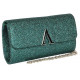 Pochette Femme Verte Brillante Mariage Sac Soiree Sapin Jolya Pochette cérémonie Nyls Création