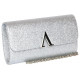 Pochette Femme Argent Brillante Mariage Sac Soiree Gris Jolya