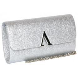 Pochette Femme Argent Brillante Mariage Sac Soiree Gris Jolya Pochette cérémonie Nyls Création