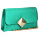 Pochette Femme Verte en Satin Mariage Sac Soiree Cérémonie Bellya Pochette cérémonie Nyls Création