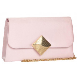 Pochette Femme Rose en Satin Mariage Sac Soiree Cérémonie Bellya Pochette cérémonie Nyls Création