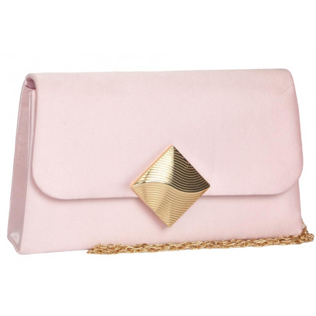 Pochette Femme Rose en Satin Mariage Sac Soiree Cérémonie Bellya Pochette cérémonie Nyls Création