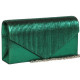 Pochette Femme Verte en Satin Mariage Sac Soiree Cérémonie Charmya